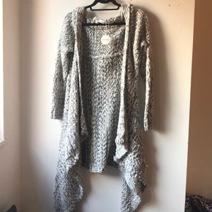 Grey long cardigan